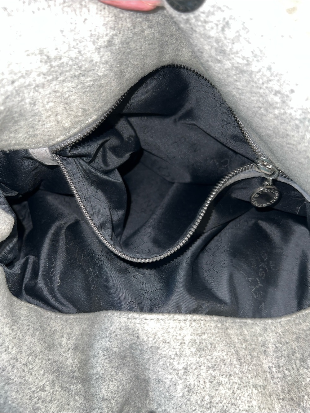 Stella McCartney Falabella Gray Faux Fur Shoulder Bag - Picture 14 of 14